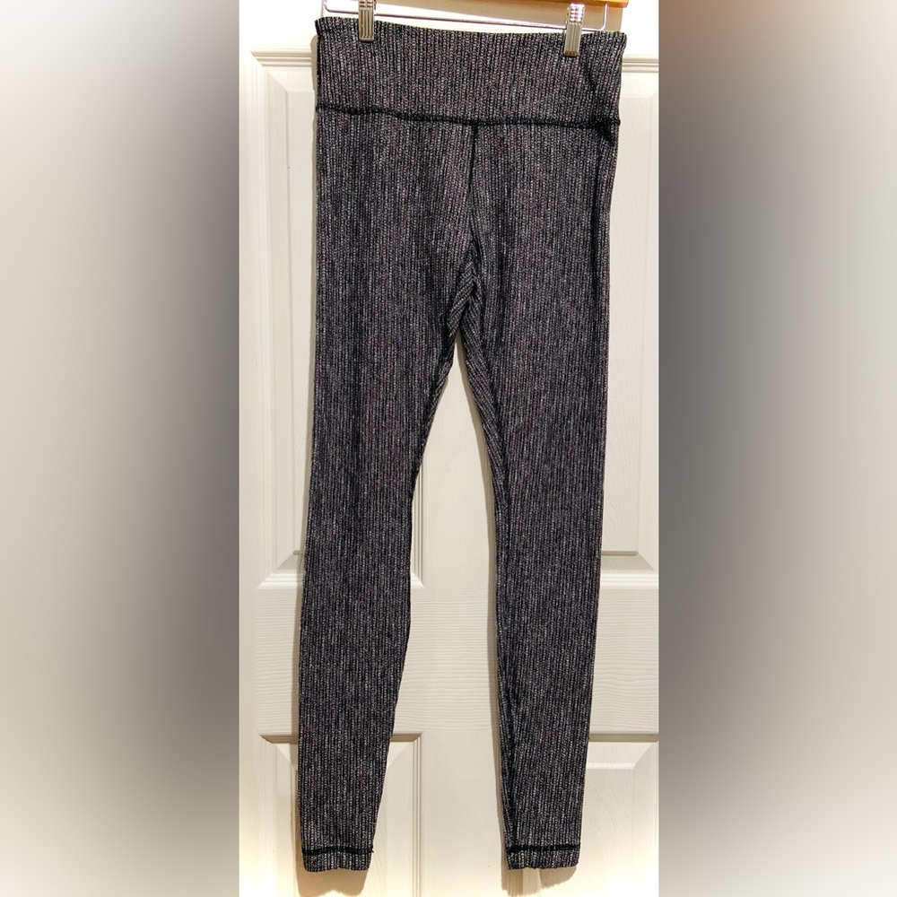 lululemon athletica Black Marled Leggings